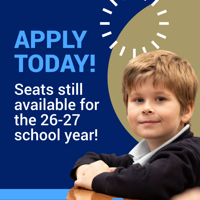 Apply today! Seats still available for the 26-27 school year!