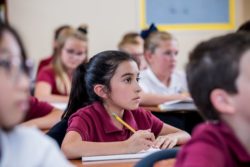 girl at desk