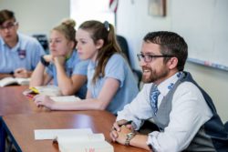 teacher with students