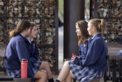 students talking